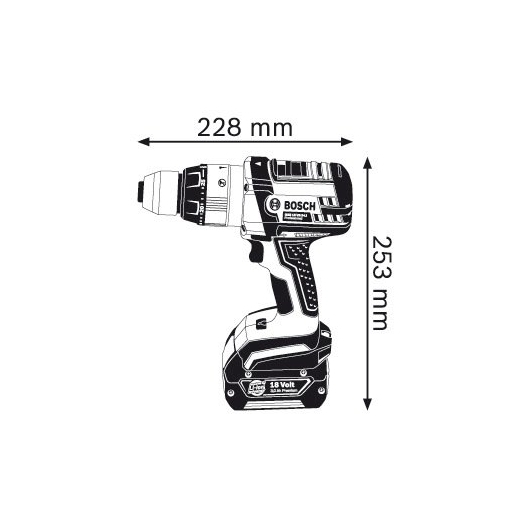 Bosch博世充電式震動電鑽／起子機 GSB 18 VE-2-LI Professional