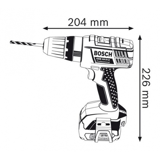 Bosch博世充電式震動電鑽 GSB 18-2-LI Professional