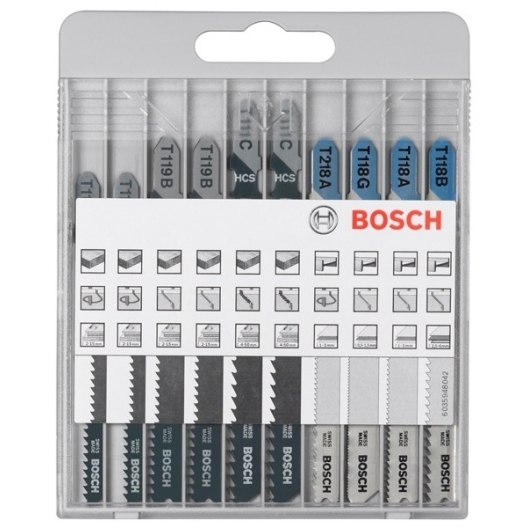 Bosch博世10件式線鋸機刀片組(木工/鐵工)