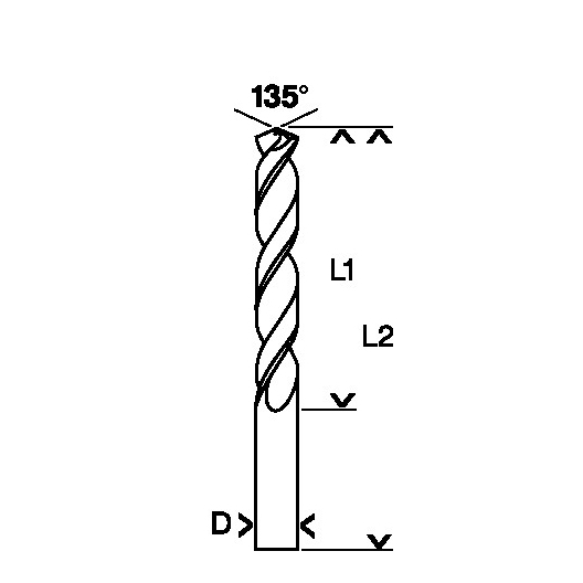 Bosch博世金屬鑽頭HSS-Co, DIN 338, 直徑1 mm~13 mm